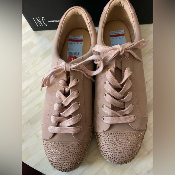 Rose espadrilles sport shoes. Size 12. Sparkly toes. - Picture 3 of 6